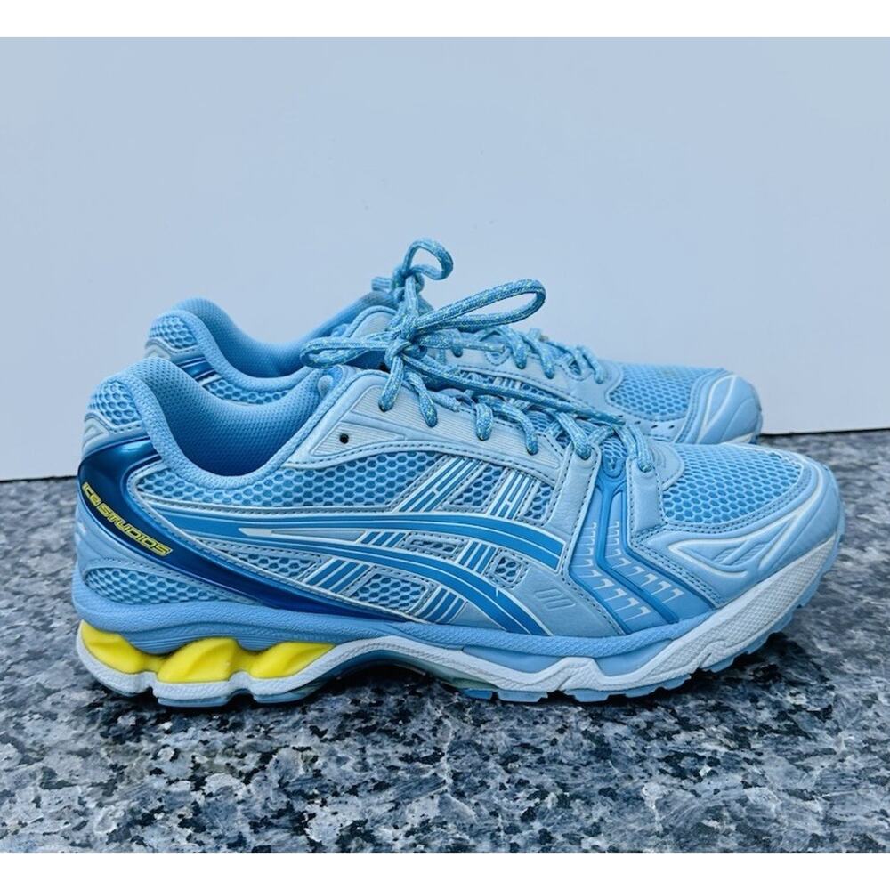 Asics GEL Kayano 14 Ice Studio Sky Baby Blue Yellow Men Mesh Sneakers - SZ 10.5